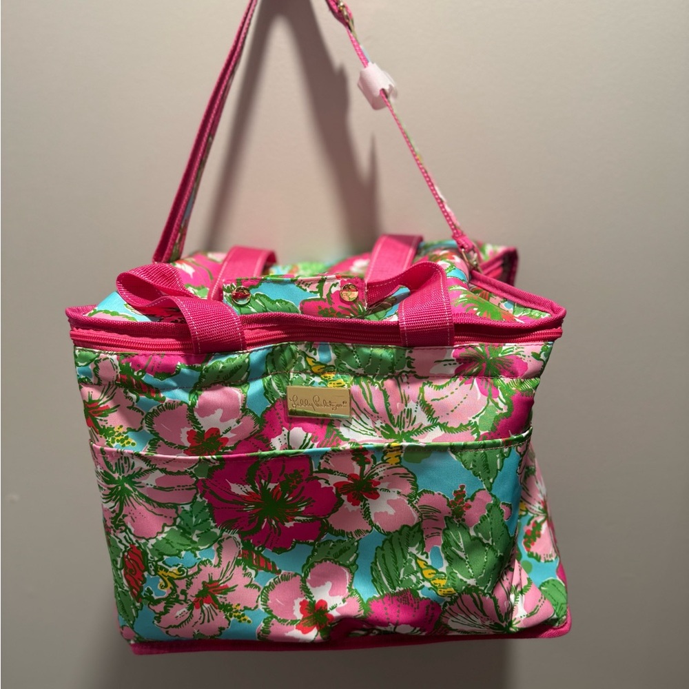 Lilly Pulitzer Exotic Garden Pattern Large Insulated Cooler with Crossbody Strap